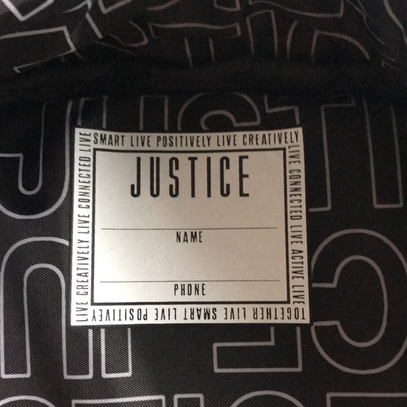 🌟HOST PICK🌟 JUSTICE sport girls backpack in black hearts - NEW with tags - Picture 10 of 12